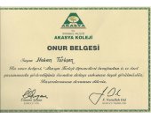 hakan türkşen onur belgesi